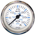 Faria Beede Instruments Faria 13812 Chesapeake Stainless Steel Water Pressure Gauge Kit (30 PSI) - 2", White 13812